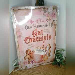 Vintage Style Mrs. Claus Hot Chocolate Sign